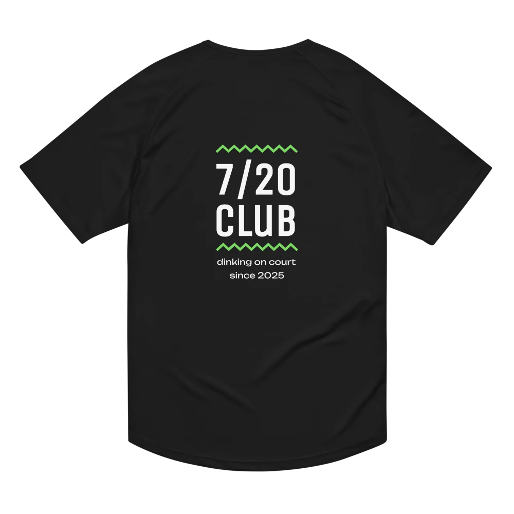 Black sports club t-shirt