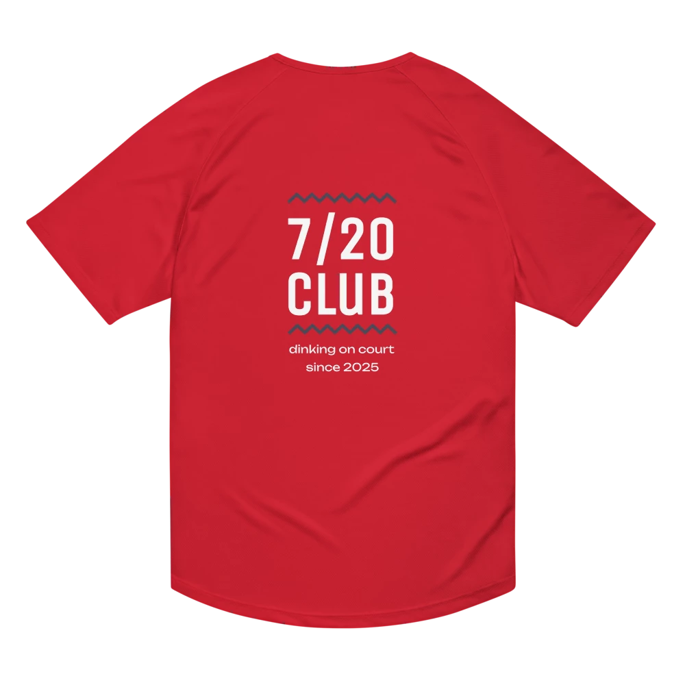 Red sports club t-shirt